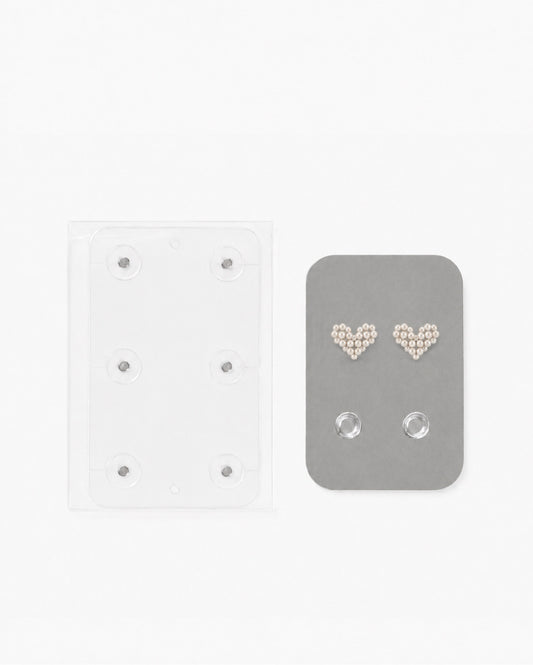貼る・挟むマグネットピアス|Pearl Heart