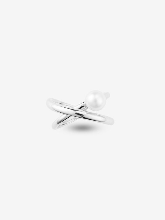 Pearl Twist Ring ホワイトシルバー