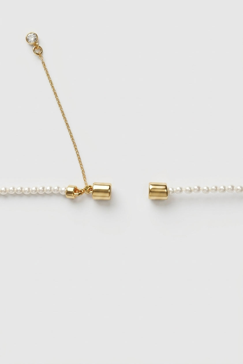 Minimal Pearl Necklace 2.5mm