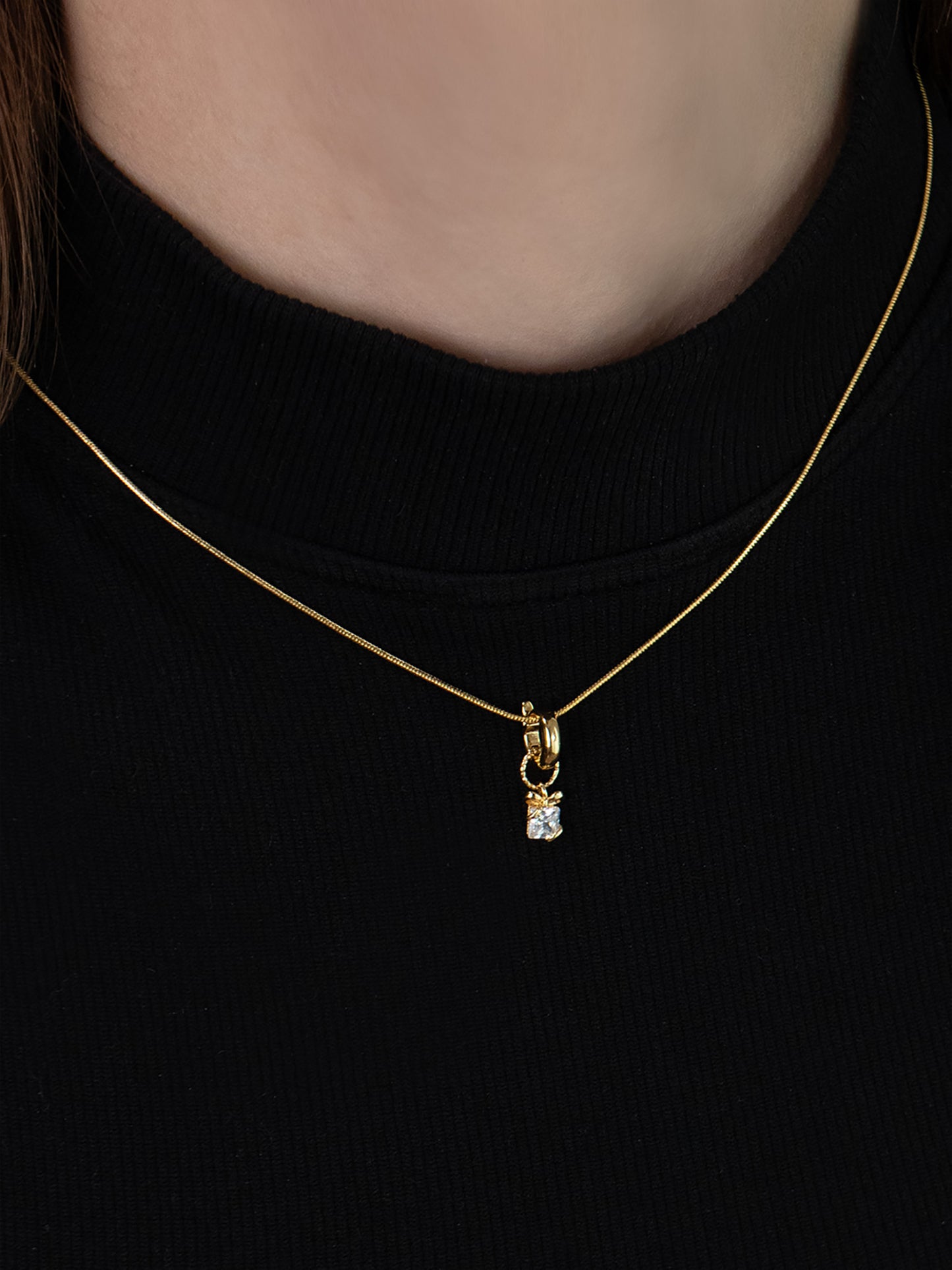 Crystal Ribbon Charm