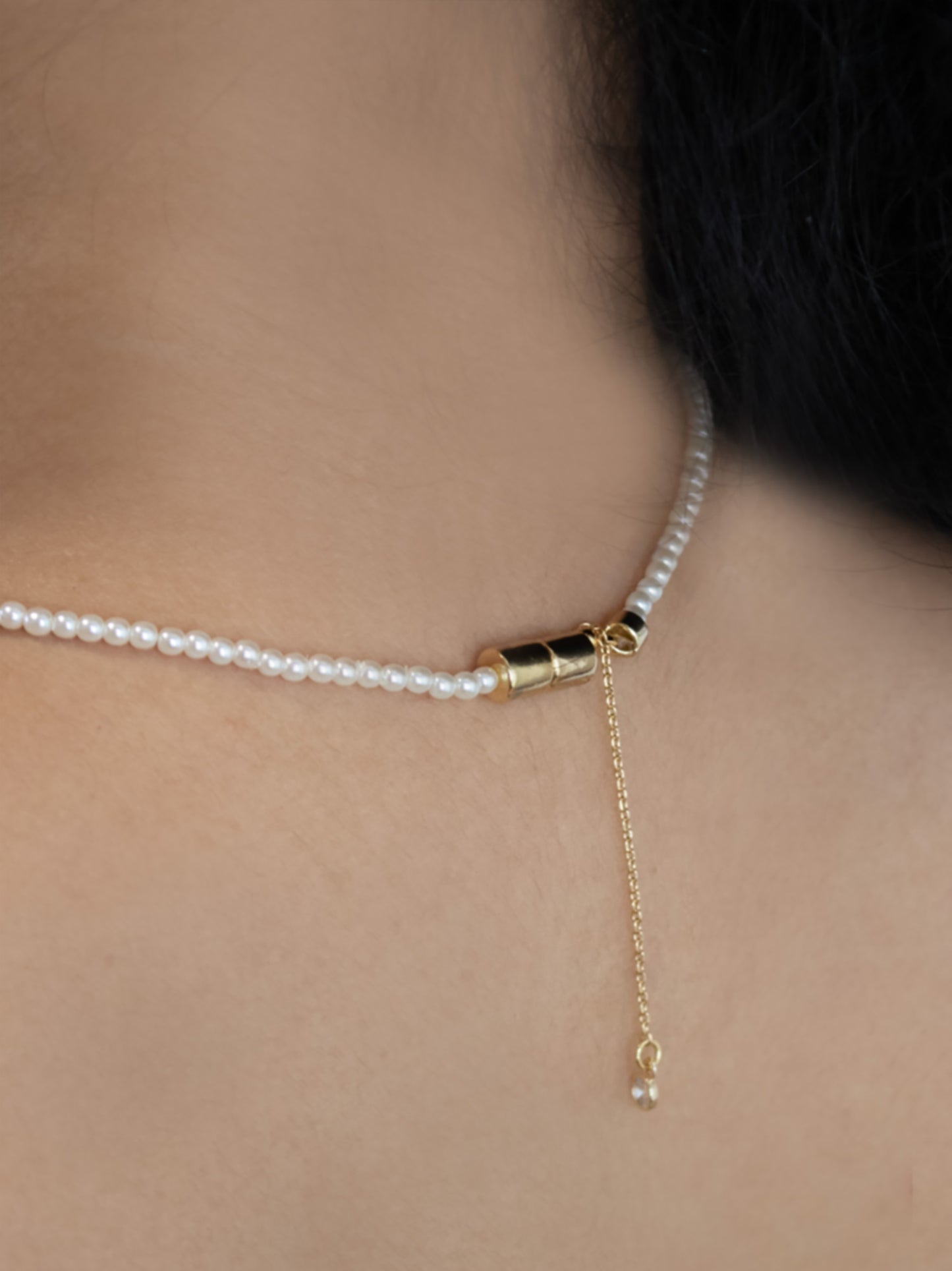 Minimal Pearl Necklace 2.5mm