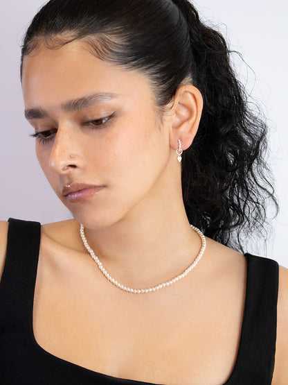 Minimal Pearl Necklace 4mm