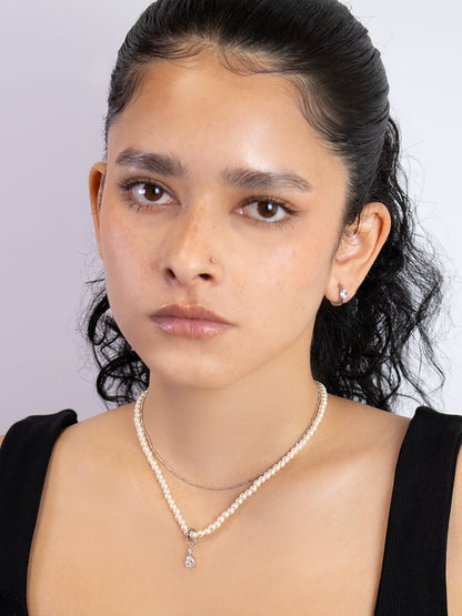 Minimal Pearl Necklace 4mm