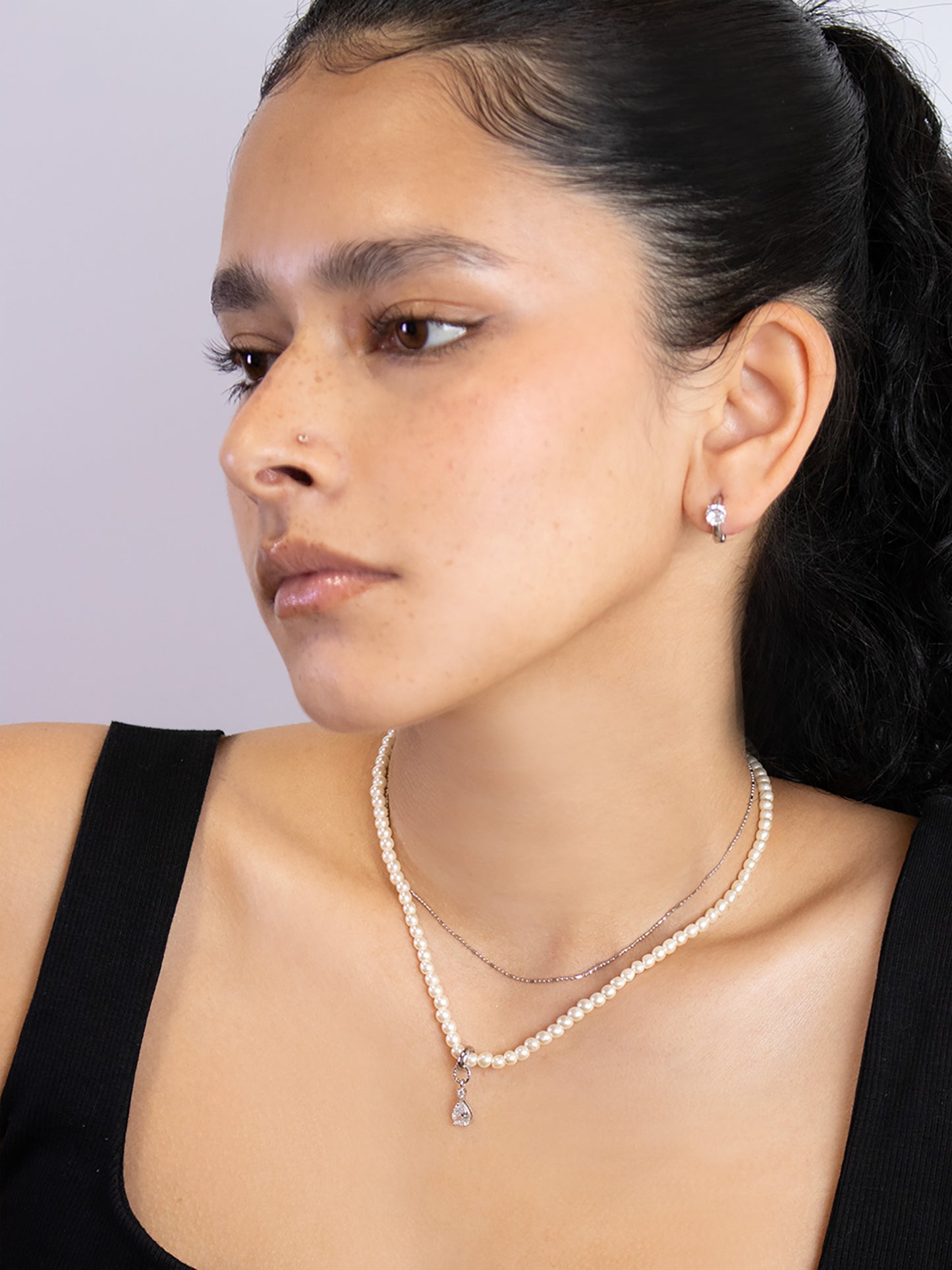 Minimal Pearl Necklace 4mm