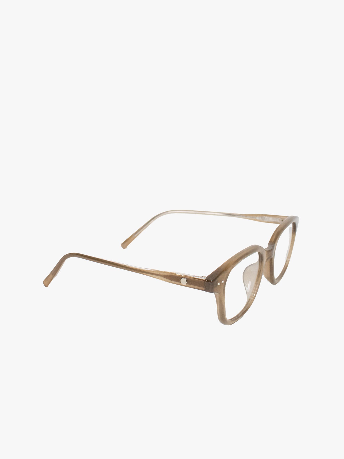 チャームメガネ｜Classic Square Khaki
