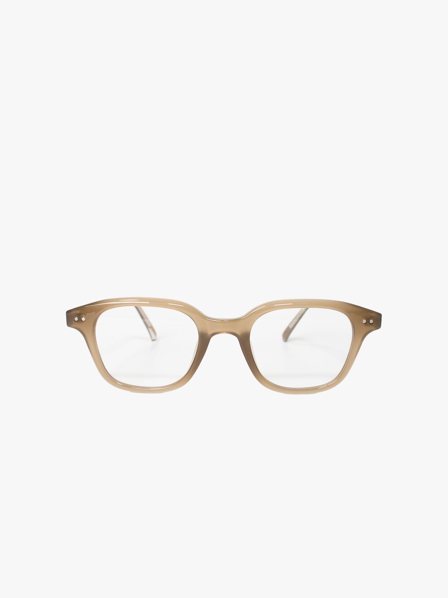 チャームメガネ｜Classic Square Khaki