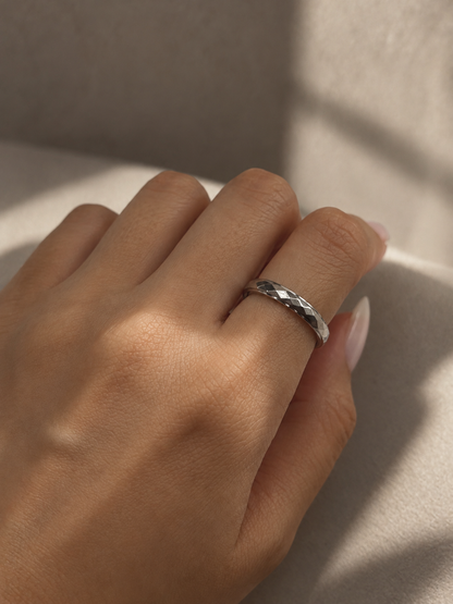 サージカルステンレス ｜Facet Spinner Ring