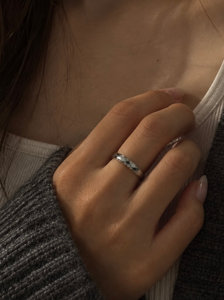 サージカルステンレス ｜Facet Spinner Ring