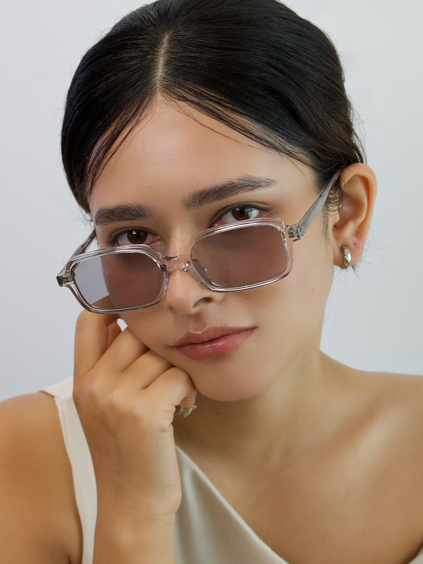 チャームメガネ｜Sheer Rectangle