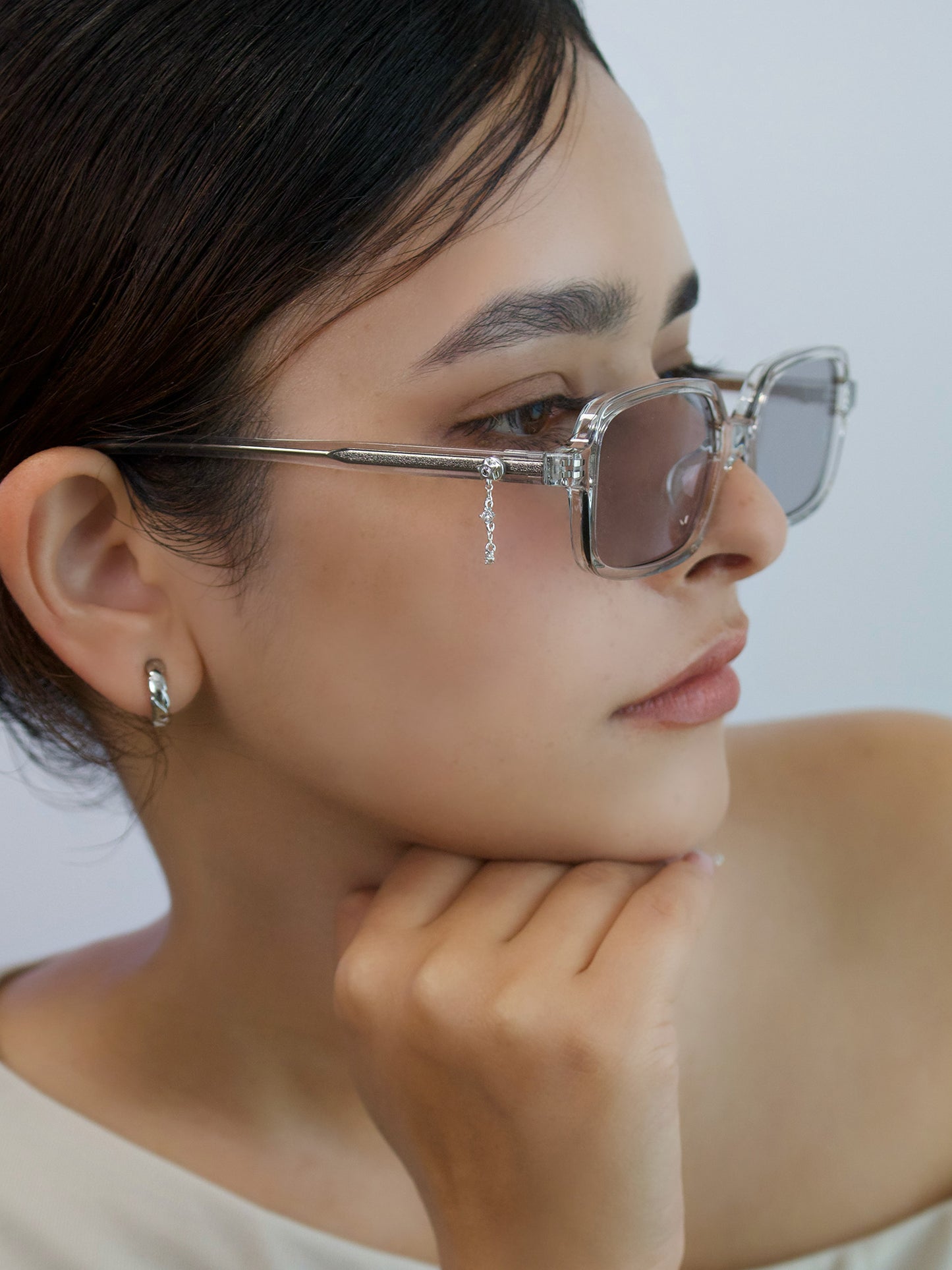チャームメガネ｜Sheer Rectangle