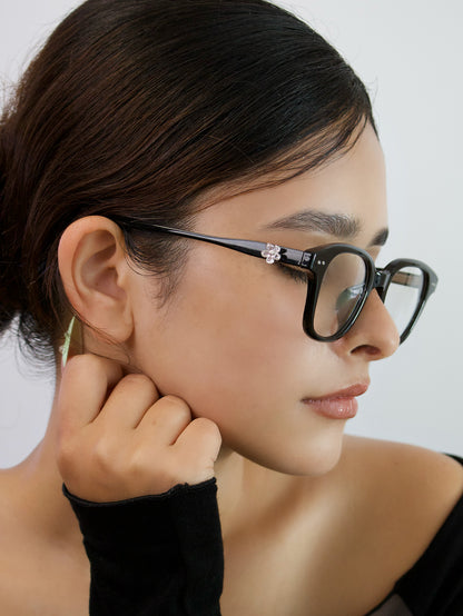 チャームメガネ｜Classic Square Black