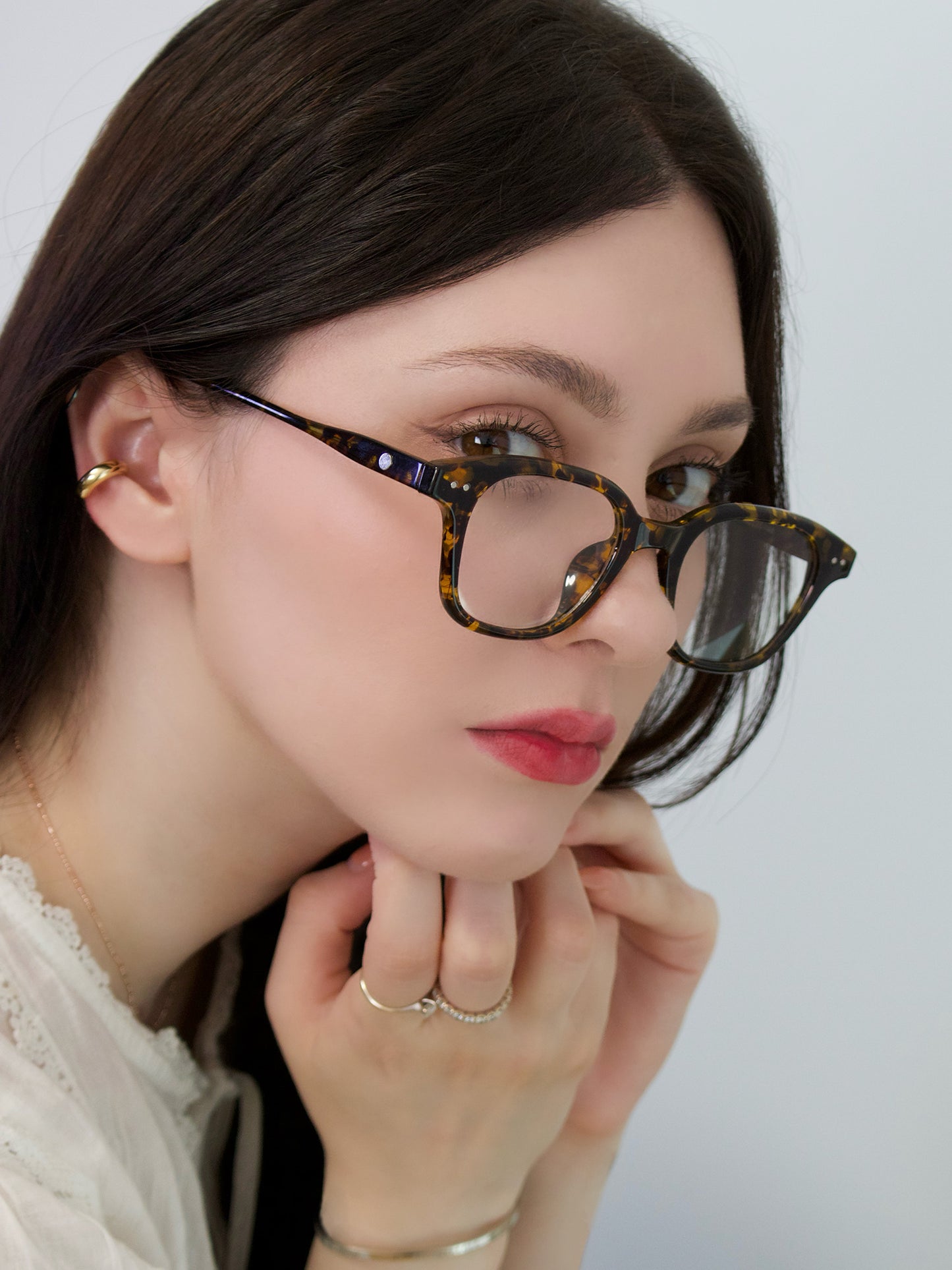 チャームメガネ｜Classic Square Tortoise