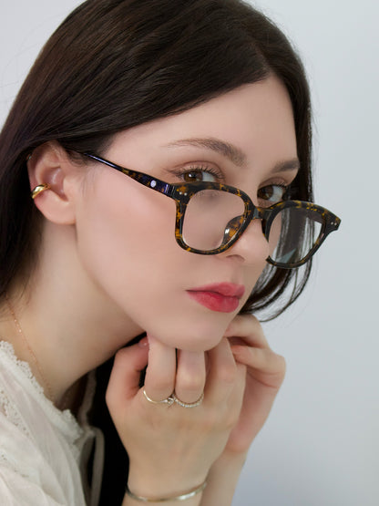 チャームメガネ｜Classic Square Tortoise