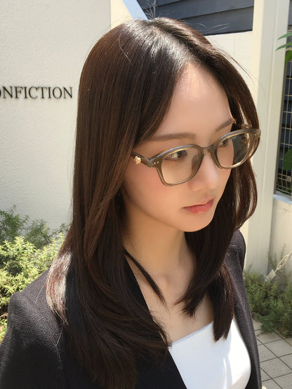 チャームメガネ｜Classic Square Khaki