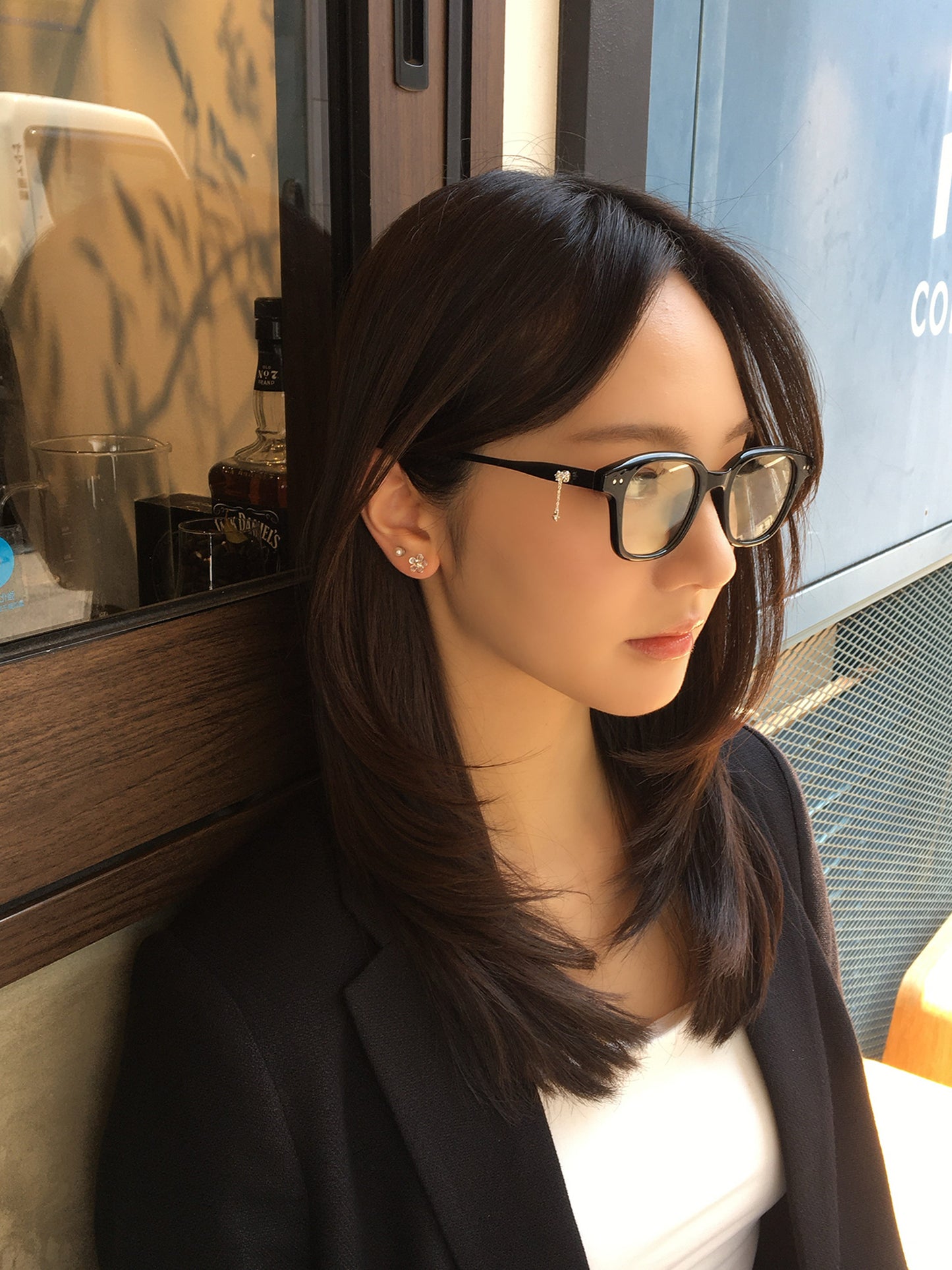 チャームメガネ｜Classic Square Black