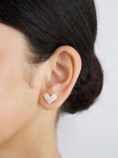 貼る・挟むマグネットピアス｜Pearl Heart