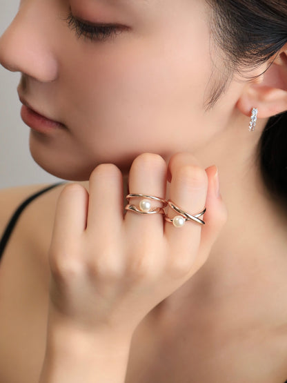 Pearl Twist Ring