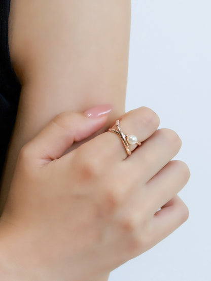 Pearl Twist Ring