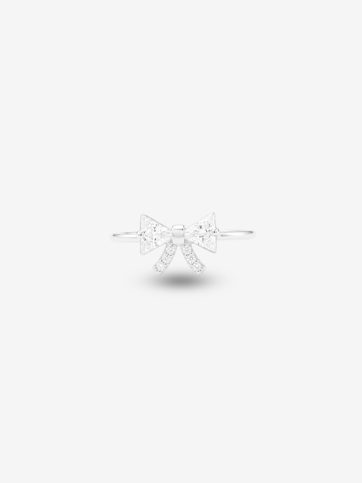 Crystal Ribbon Ring ホワイトシルバー