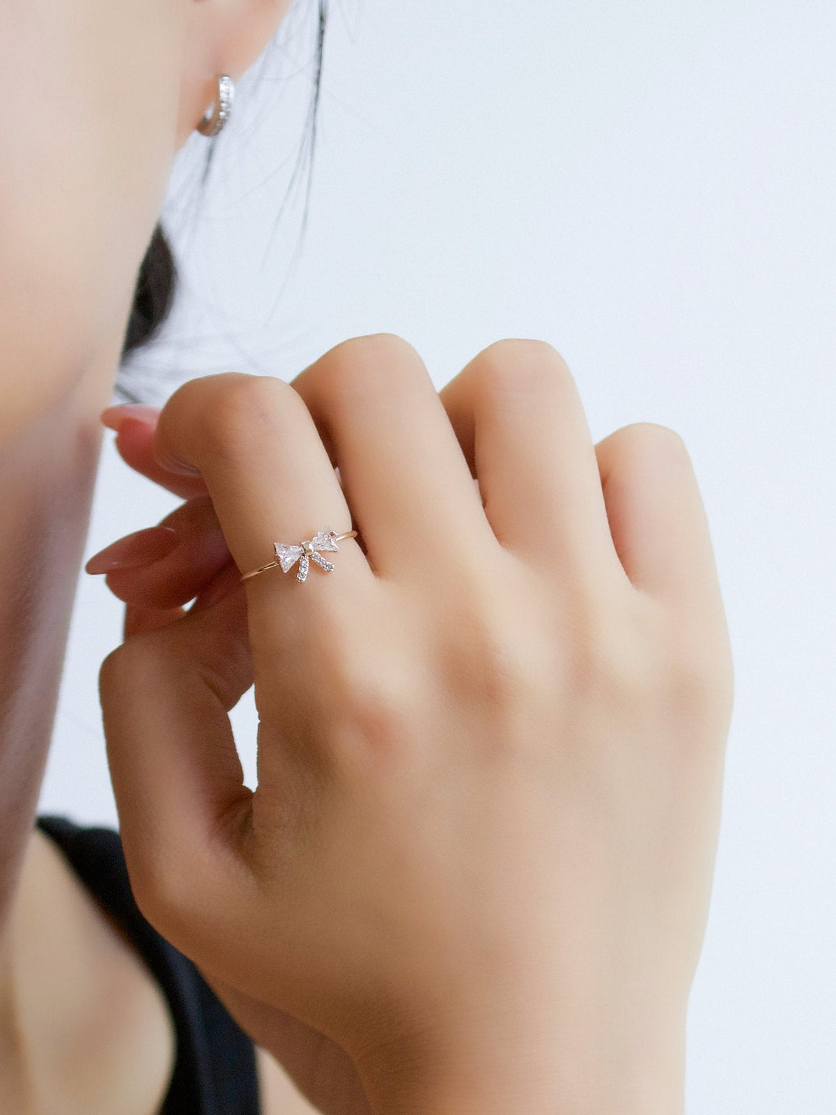 Crystal Ribbon Ring