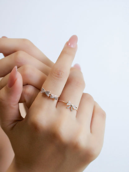 Crystal Ribbon Ring