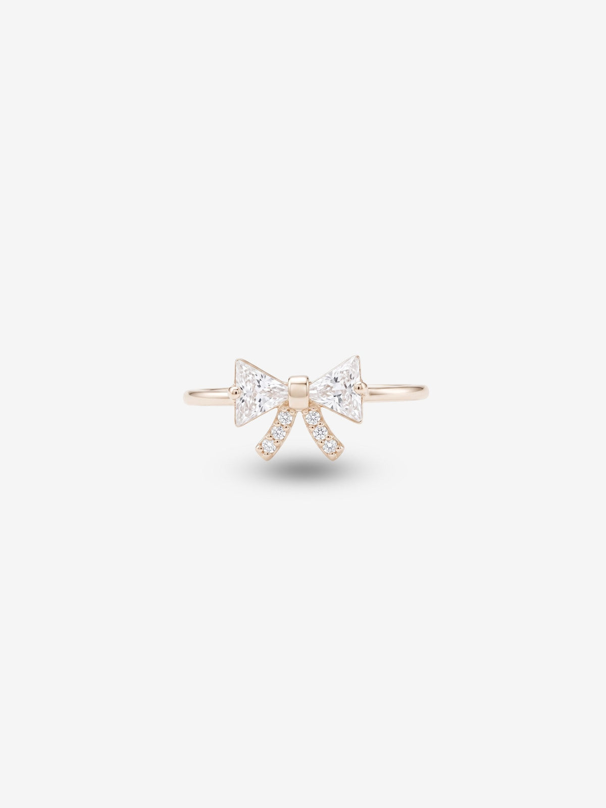 Crystal Ribbon Ring ローズシルバー