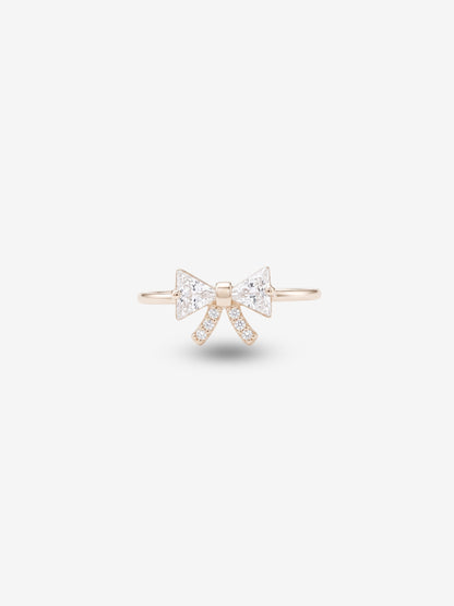 Crystal Ribbon Ring ローズシルバー
