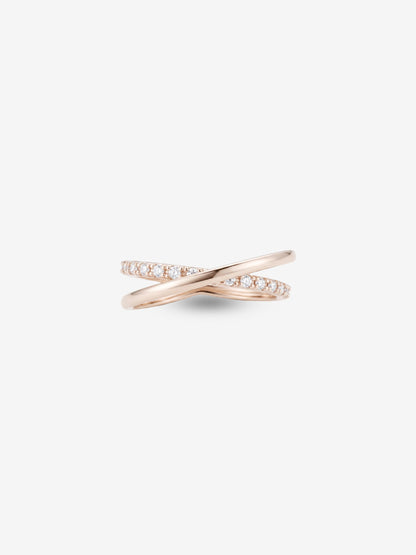 Lumi Cross Ring ローズシルバー