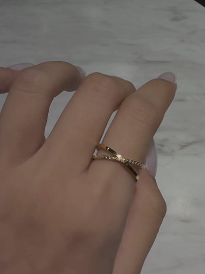 サージカルステンレス ｜Cross Layered Ring