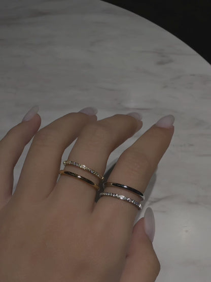 サージカルステンレス ｜Double Line Ring